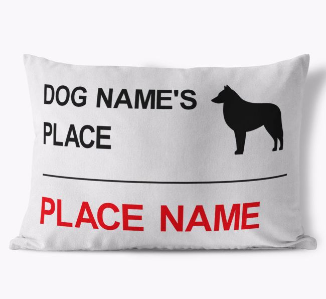 Street Sign: Personalized {breedFullName} Soft Touch Pillow